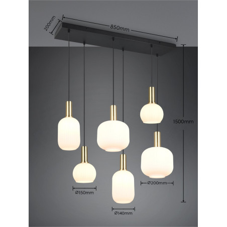Lampa wisząca DIVA 319800608 Trio