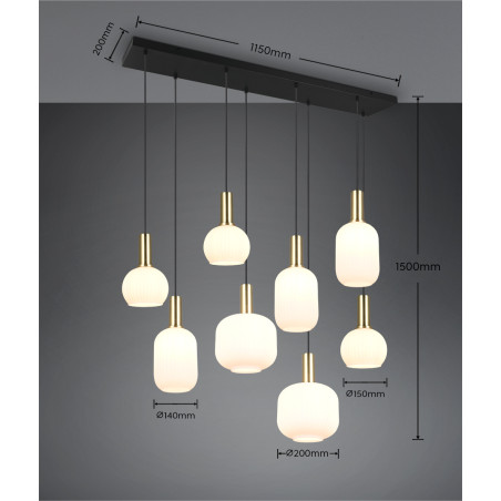 Lampa wisząca DIVA 319800808 Trio