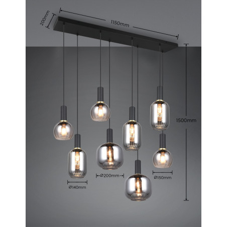 Lampa wisząca DIVA 319800832 Trio