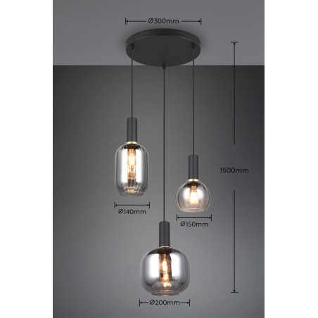 Lampa wisząca DIVA 319830332 Trio