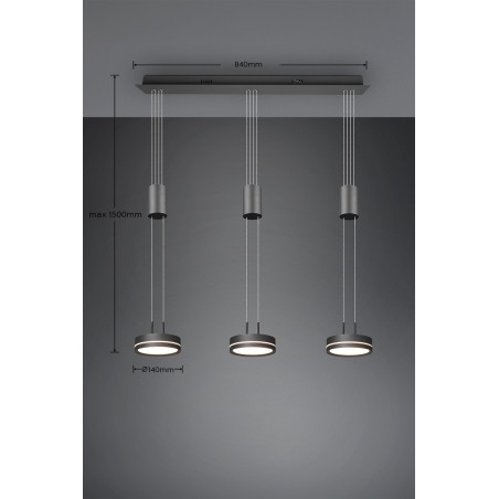 Lampa wisząca FRANKLIN 326510342 Trio