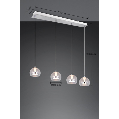 Lampa wisząca FLYNT 331610406 Trio