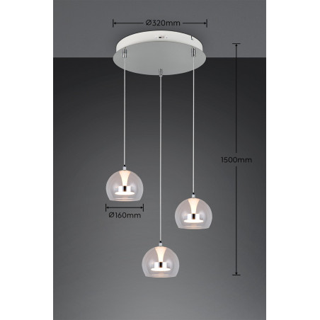 Lampa wisząca FLYNT 331630306 Trio