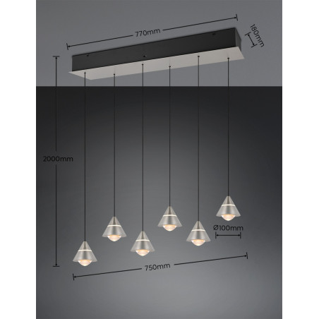 Lampa wisząca ROMEO 337010607 Trio