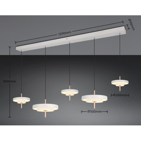 Lampa wisząca KEATON 340210576 Trio