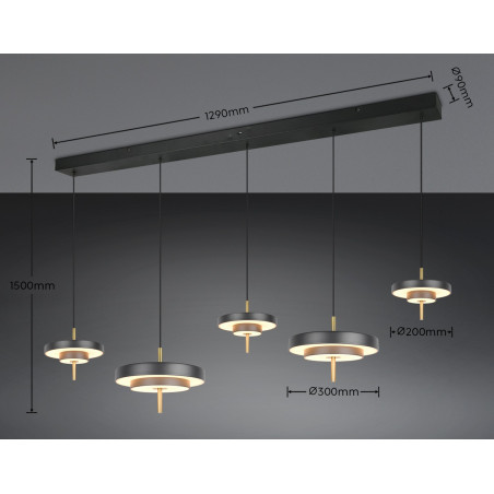 Lampa wisząca KEATON 340210580 Trio