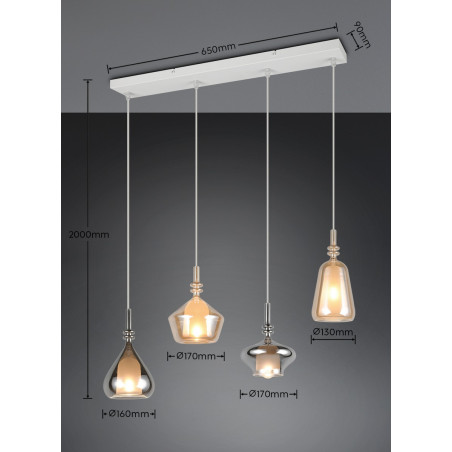 Lampa wisząca ALDEA 349400417 Trio