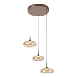 Lampa wisząca potrójna Tenele PND-24028-3A-COPP Miedź Italux