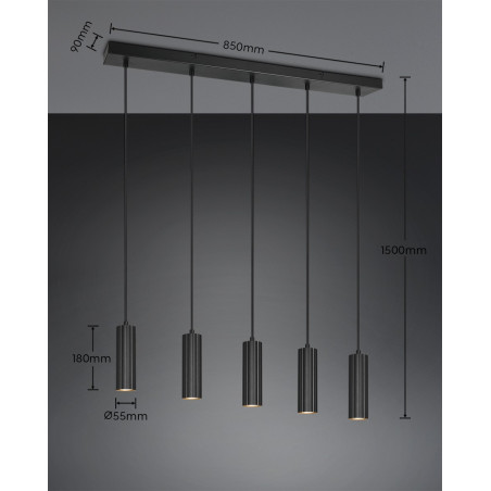 Lampa wisząca SOKA 367700532 Trio
