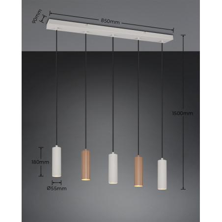 Lampa wisząca SOKA 367700565 Trio
