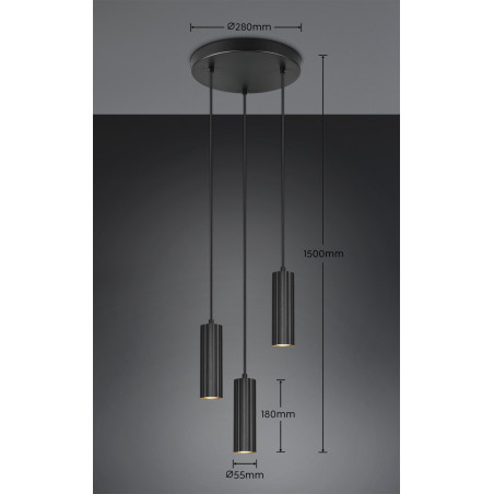 Lampa wisząca SOKA 367730332 Trio