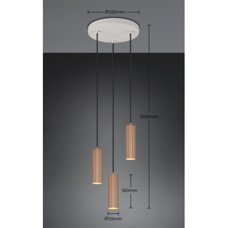 Lampa wisząca SOKA 367730365 Trio