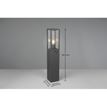 Lampa zewnętrzna stojąca GARONNE - CZUJNIK RUCHU 401869142 Trio