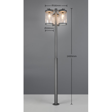 Lampa zewnętrzna stojąca SAMBESI 404160342 Trio