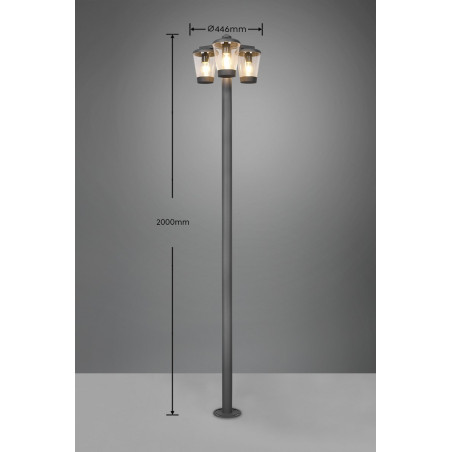Lampa zewnętrzna stojąca CAVADO 411060342 Trio
