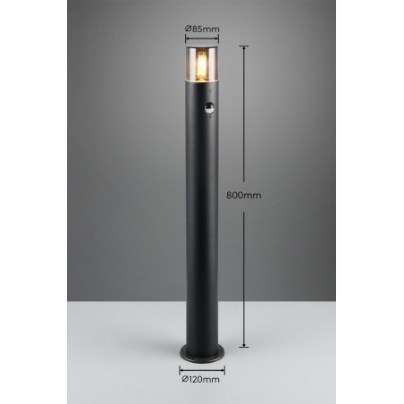 Lampa zewnętrzna stojąca HOOSIC - CZUJNIK RUCHU 422260132 Trio