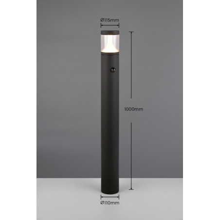 Lampa zewnętrzna stojąca TAGUS 438569142 Trio