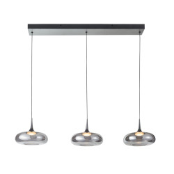 Lampa wisząca potrójna Listwa Tenele PND-24028-3B-SILV Srebrny/ Dymiony Italux