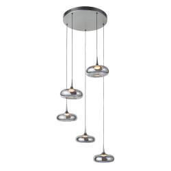 Lampa wisząca potrójna Tenele PND-24028-5A-SILV Miedź Italux