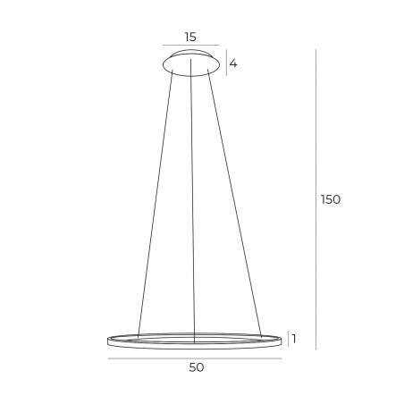 MAXLIGHT P0493 LAMPA WISZĄCA QUEEN  Ø 50 cm ZŁOTO SZCZOTKOWANE
