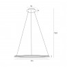 MAXLIGHT P0494 LAMPA WISZĄCA QUEEN  Ø 70 cm ZŁOTO SZCZOTKOWANE