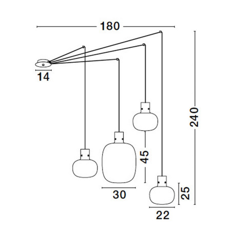 Lampa wisząca PADRE LE42632 Luces Exclusivas