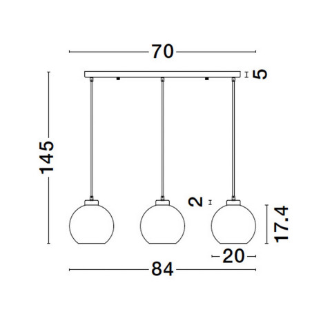 Lampa wisząca REPOS LE42651 Luces Exclusivas