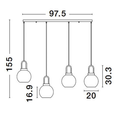 Lampa wisząca BANES LE42654 Luces Exclusivas