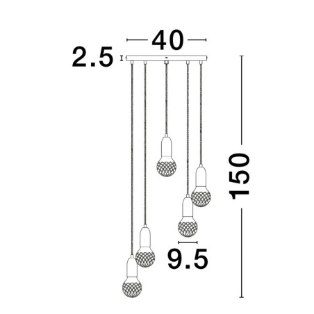 Lampa wisząca BANI LE42711 Luces Exclusivas