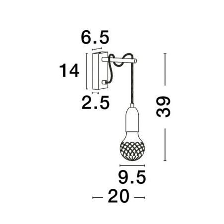 Lampa ścienna BANI LE42713 Luces Exclusivas