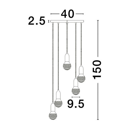 Lampa wisząca BANI LE42717 Luces Exclusivas