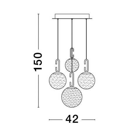 Lampa wisząca YARA LE42732 Luces Exclusivas