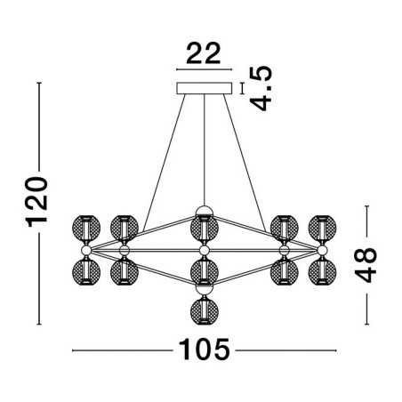 Lampa wisząca BOYA LE42740 Luces Exclusivas