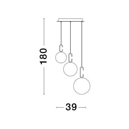 Lampa wisząca YARA LE42758 Luces Exclusivas
