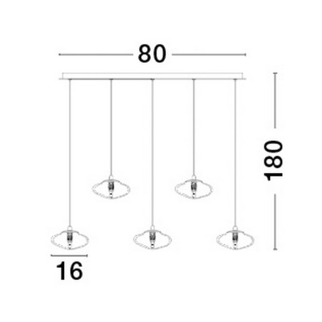 Lampa wisząca NAYARIT LE42902 Luces Exclusivas