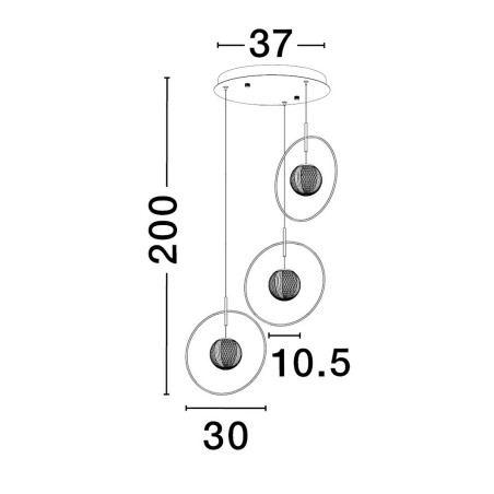 Lampa wisząca BACATA LE43202 Luces Exclusivas