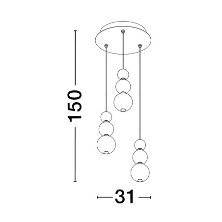 Lampa wisząca ADAN LE43214 Luces Exclusivas