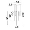 Lampa wisząca TORREON LE43238 Luces Exclusivas