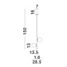 Lampa wisząca ABALA LE43308 Luces Exclusivas