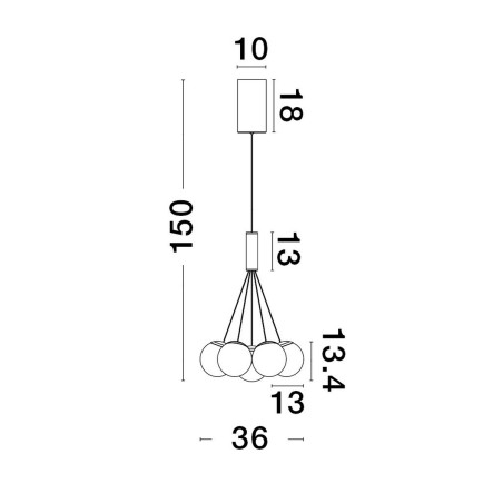 Lampa wisząca ABALA LE43309 Luces Exclusivas