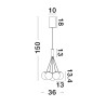 Lampa wisząca ABALA LE43309 Luces Exclusivas
