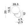 Lampa ścienna ABALA LE43310 Luces Exclusivas