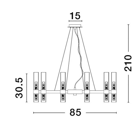Lampa wisząca ACUNA LE43346 Luces Exclusivas