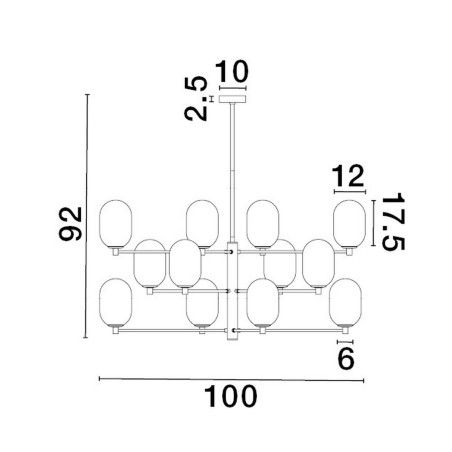 Lampa wisząca BADESI LE43353 Luces Exclusivas
