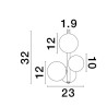 Lampa ścienna PARLA LE43389 Luces Exclusivas