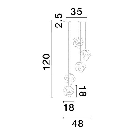 Lampa wisząca BALUN LE43402 Luces Exclusivas