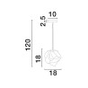 Lampa wisząca BALUN LE43405 Luces Exclusivas