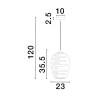 Lampa wisząca BAMBU LE43419 Luces Exclusivas