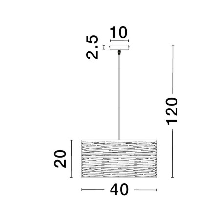 Lampa wisząca BARRA LE43436 Luces Exclusivas