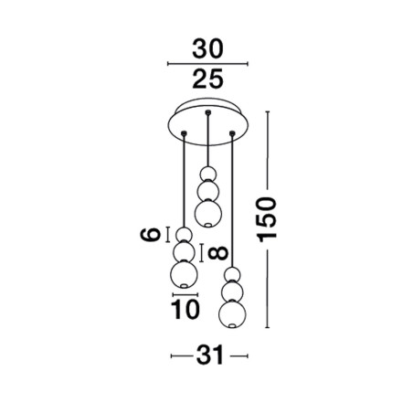 Lampa wisząca MOCA LE43466 Luces Exclusivas